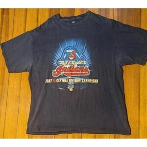 Cleveland Indians 2007 AL Central Champions MLB Baseball T Shirt CSA Large XL